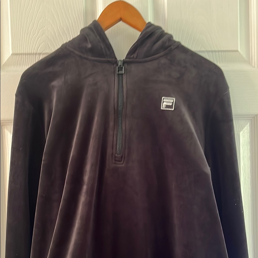 Fila Black Velour Activewear Set Size XL - Picture 2 of 5